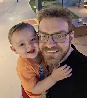 Lucas with his son Nicolas